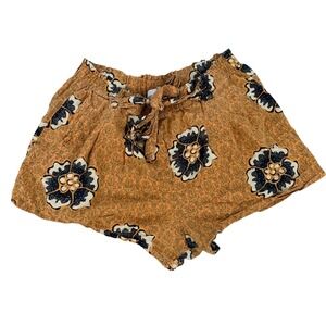 Anthropologie Hawaiian Floral Paisley Boho Drawstring Kennedy Shorts Sz L